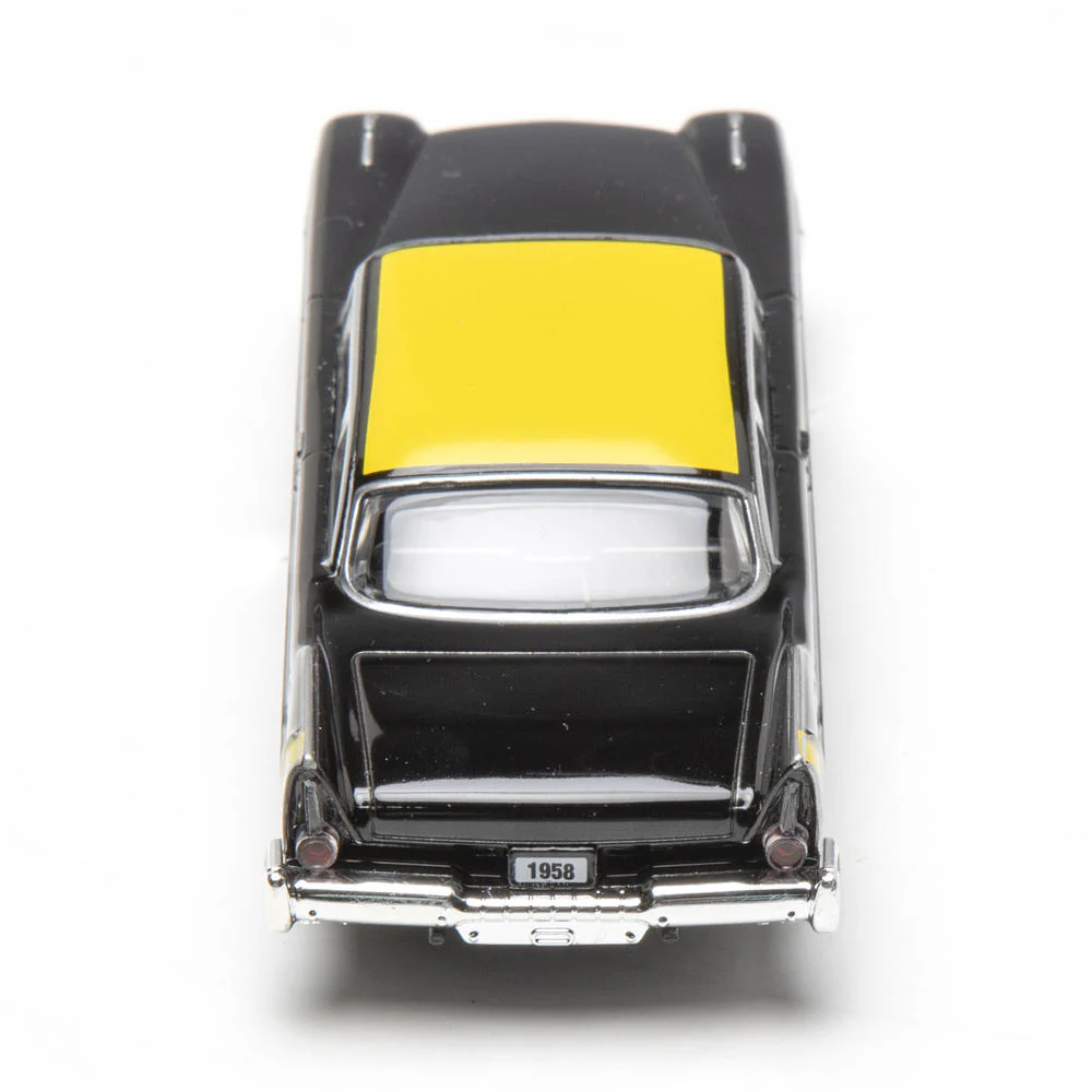 1958 Plymouth Fury (Black/Yellow) 1/48 Diecast Car - Image 3