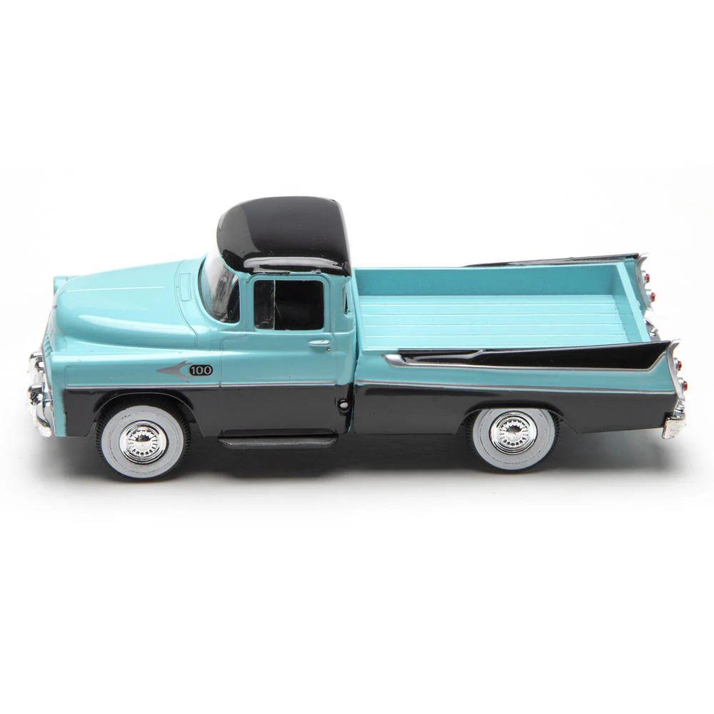1957 Dodge Sweptside Truck (Teal/Black) 1/48 Diecast Car - Image 4