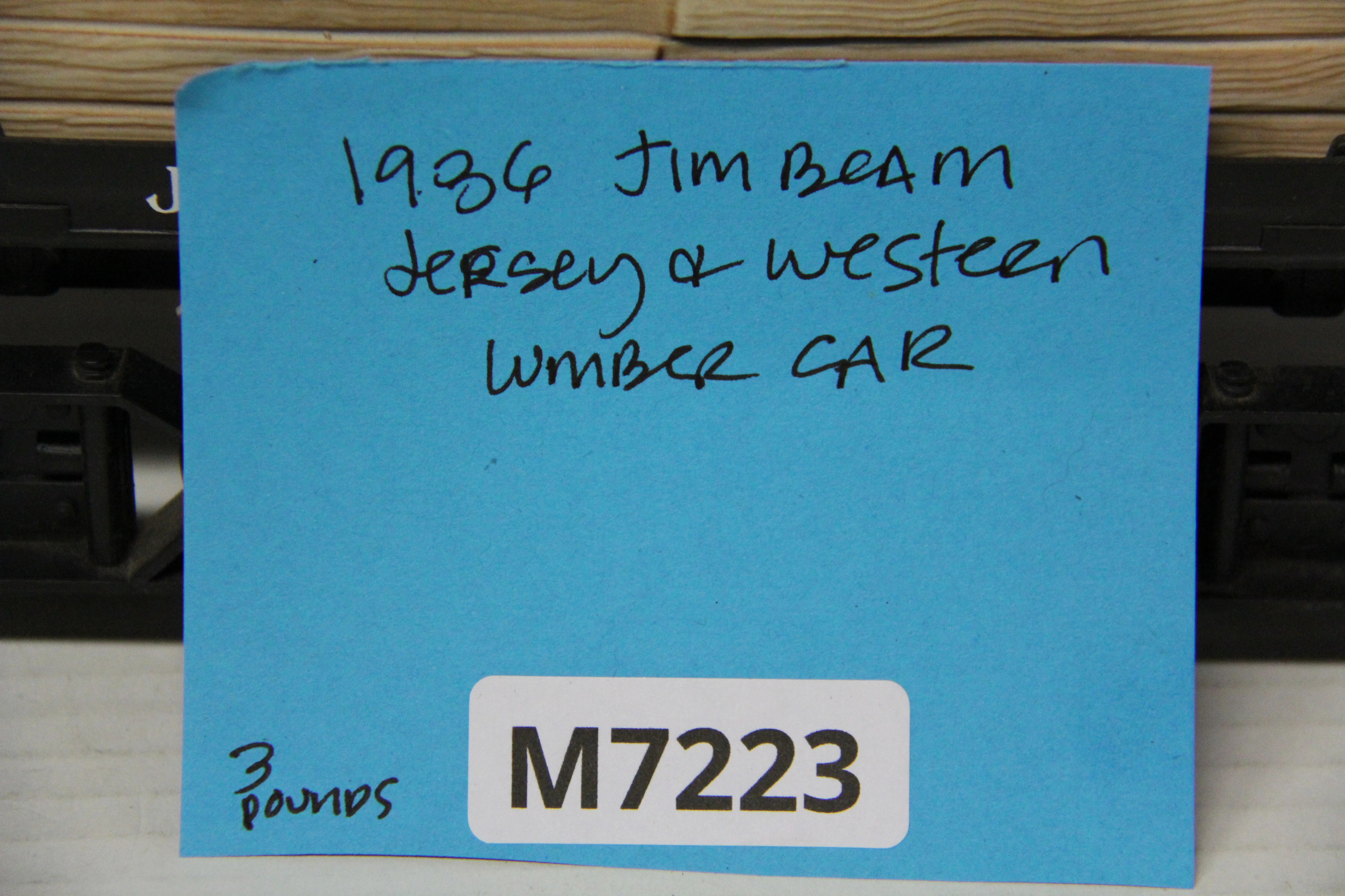 1986 Jim Beam Jersey & Western Railway Lumber Car Decanter-Second hand-M7223 - Image 7
