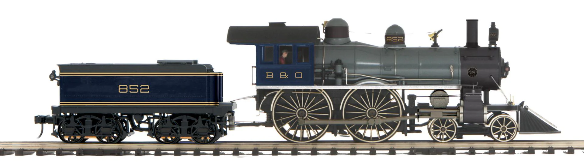 MTH 20-30106-1 - Premier - 4-4-0 American Steam Engine "Baltimore & Ohio" #852 w/ PS3