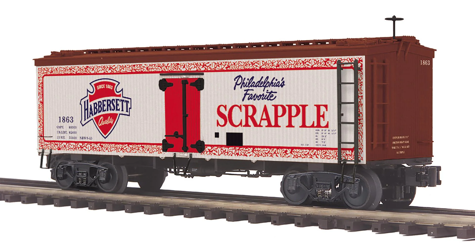 MTH 20-94834 - Premier - 36’ Woodsided Reefer Car "Habbersett Scrapple"