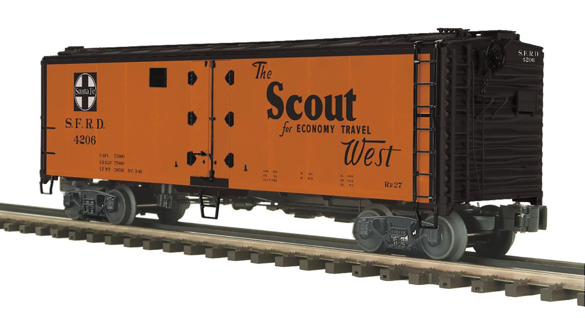 MTH 20-94839 - Premier - 40’ Steel Sided Reefer Car "Santa Fe"