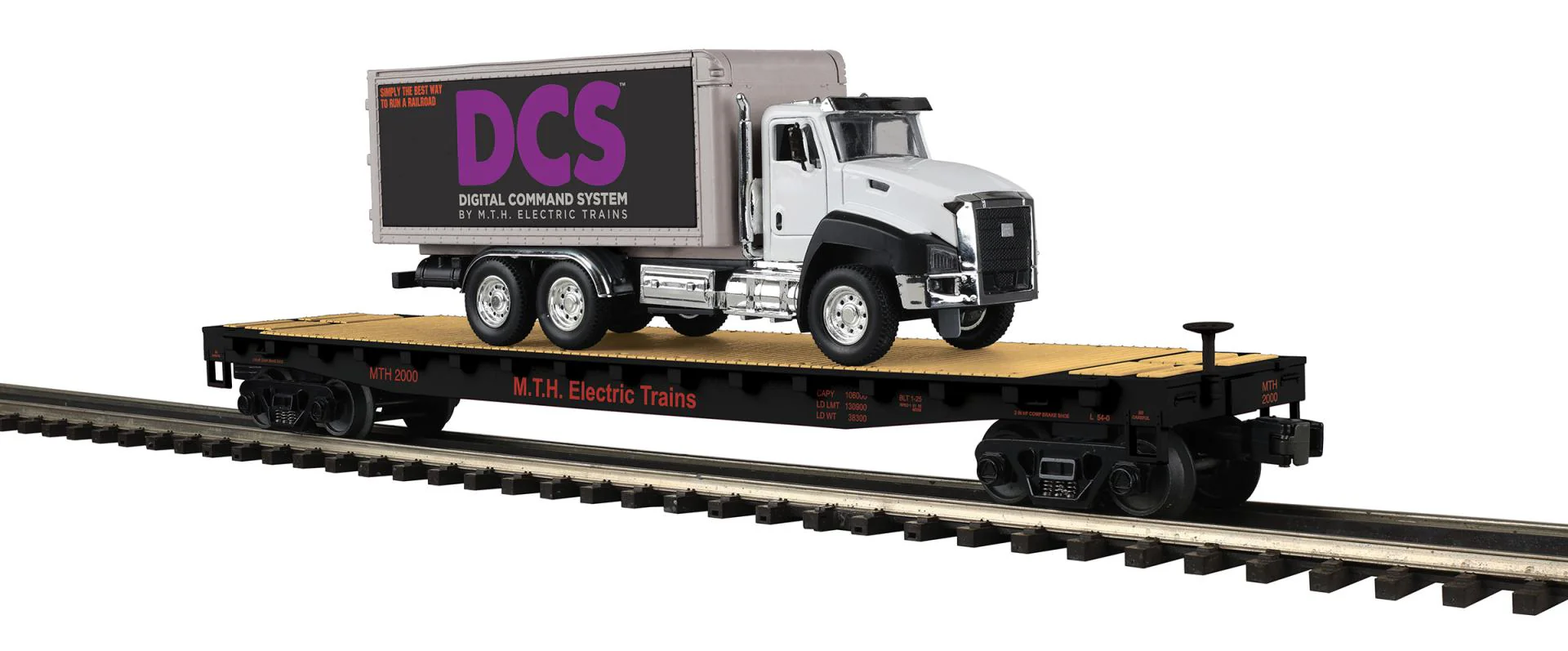 MTH 20-95864 - Premier - Flat Car "MTH Electric Trains" #2000 w/ Box Truck