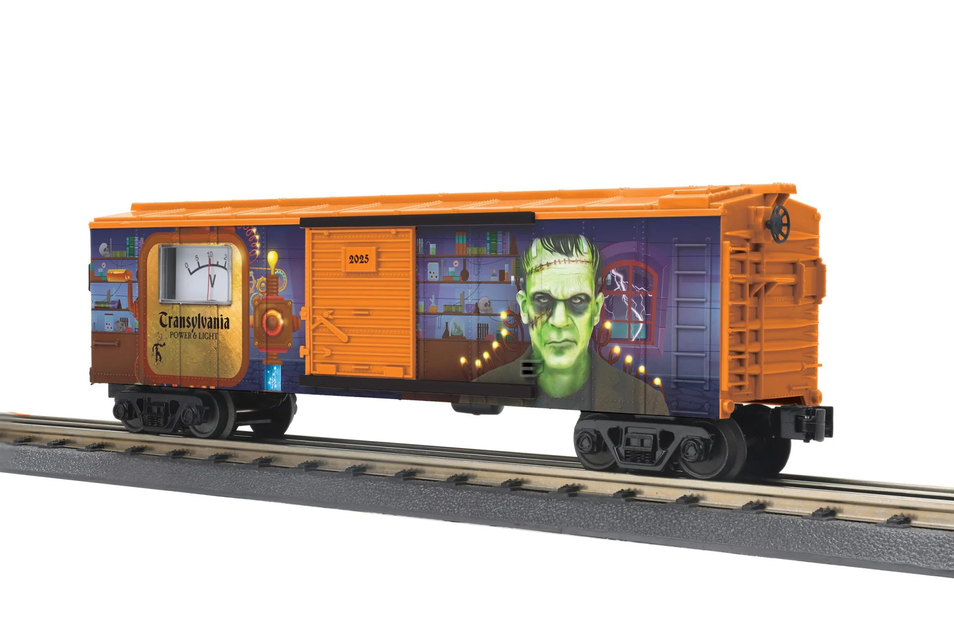 MTH 30-71229 - Power & Light Box Car "Transylvania" #2025 w/ Power Meter - Image 3