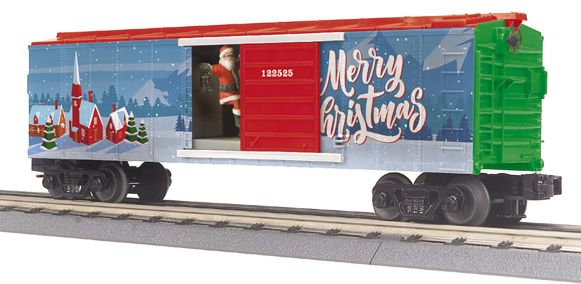 MTH 30-71236 - Operating Box Car "Christmas" #122525 w/ Santa - Image 3
