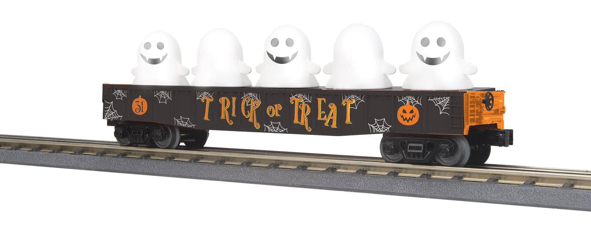 MTH 30-72268 - Gondola Car "Halloween" #31 w/ Flickering Lighted Ghosts