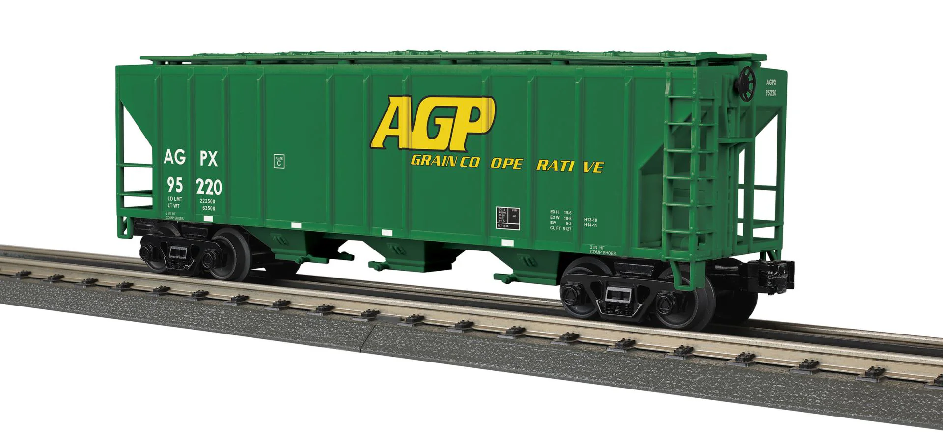 MTH 30-75770 - Ps-2 Discharge Hopper Car "AGP" #95220 - Image 3