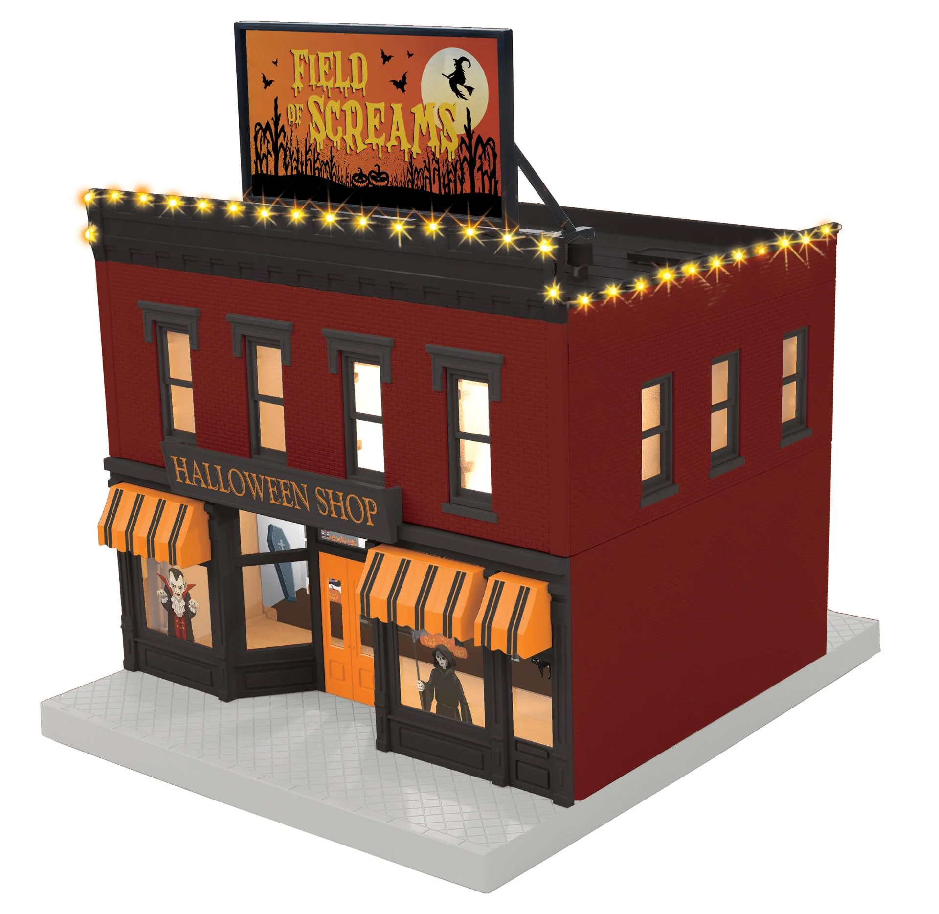 MTH 30-90727 - 2-Story City Building 1 "Halloween" w/ LEDs - Image 7