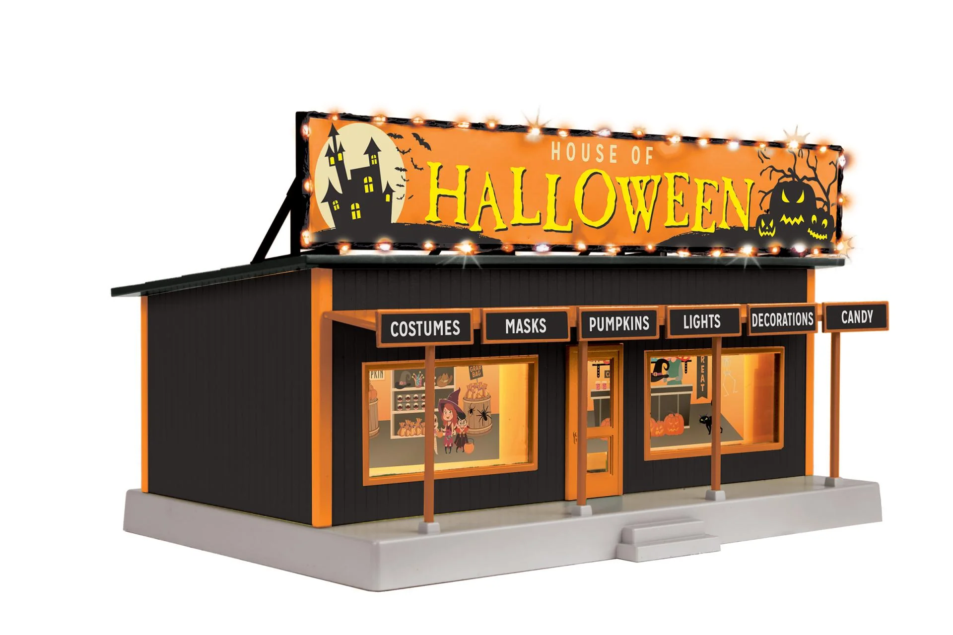 MTH 30-90728 - Road Side Stand "Halloween" w/ Operating Lights - Image 6