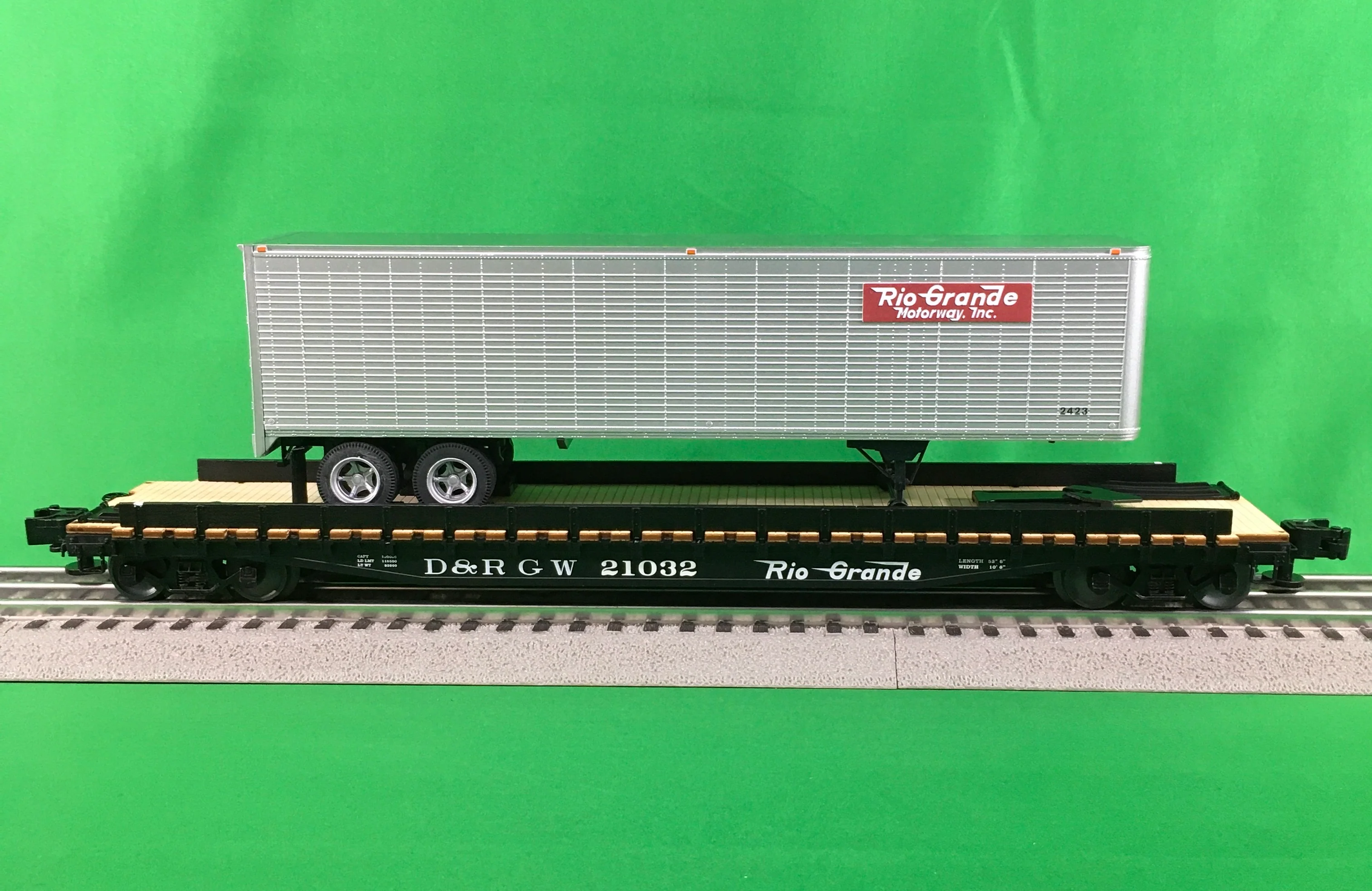 Lionel 6-84880 - 50' Flat Car "Rio Grande" w/ 40' Trailer #21032 - Image 3