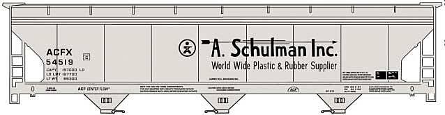Accurail HO 8176 - Kit - ACF 47' 3-Bay Center-Flow Covered Hoppers Kit (3-Car) - Image 4