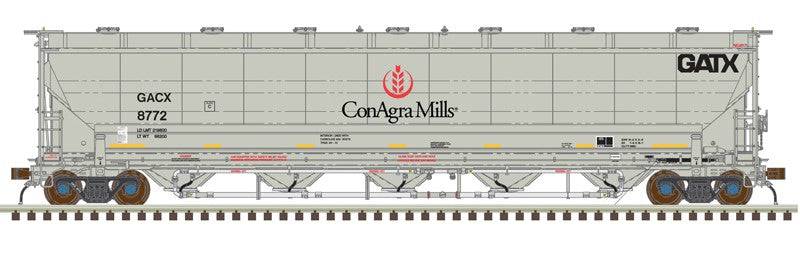 Atlas HO 20007489 - Master Trinity 5660 PD Covered Hopper - 'GACX (ConAgra Mills)' - #8771 - Image 4