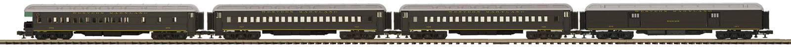 Atlas O 3001776A - Premier - Madison Heavyweight Passenger Car Set “Western Maryland” (4-Car)
