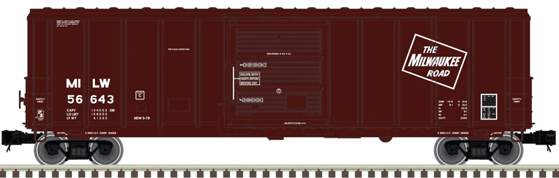 Atlas O 3002862 - Premier - PS-5344 Box Car "The Milwaukee Road" (2-Rail)