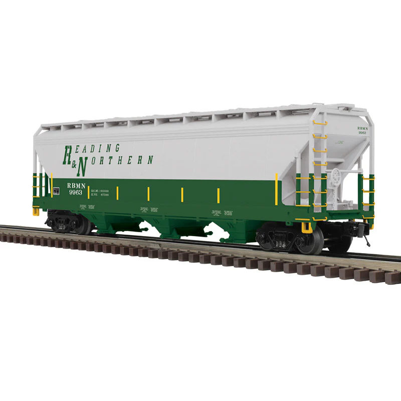Atlas O 3003098 - Premier - 3-Bay Centerflow Covered Hopper Car "Reading & Northern"