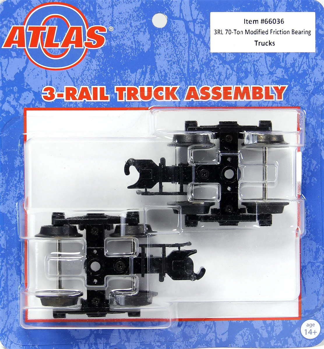 Atlas O 66036 - 70-Ton Modified Friction Bearing Trucks (3-Rail) - Image 2