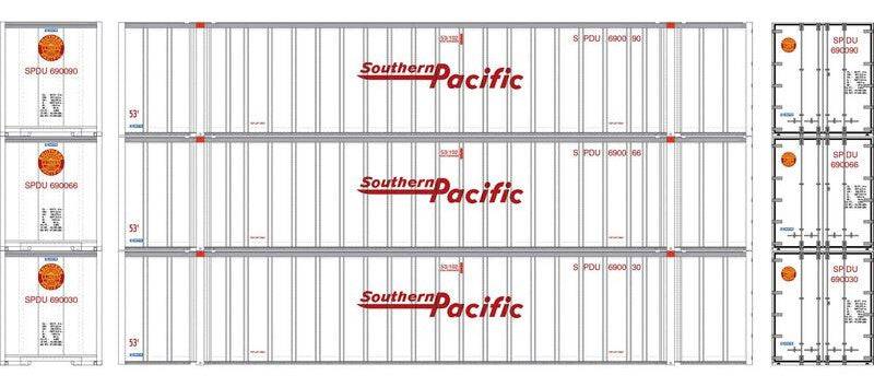Athearn HO ATHN-2328 - 53' Stoughton Container "SDPU" Legendary Liveries (3 Car Set)