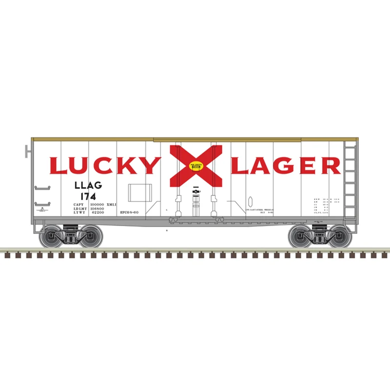 Atlas O 2001142 - Trainman - Pabst Brewing Company - 40' Plug Door Boxcar "Lucky Lager" - Image 3