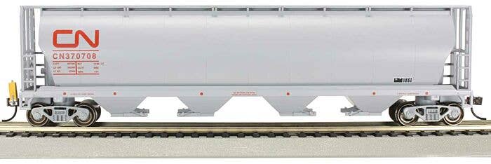 Bachmann HO 73805 - Cylindrical 4-Bay Grain Hopper Car "Canadian National" #370708 w/ Flashing End-Of-Train Device - Image 2