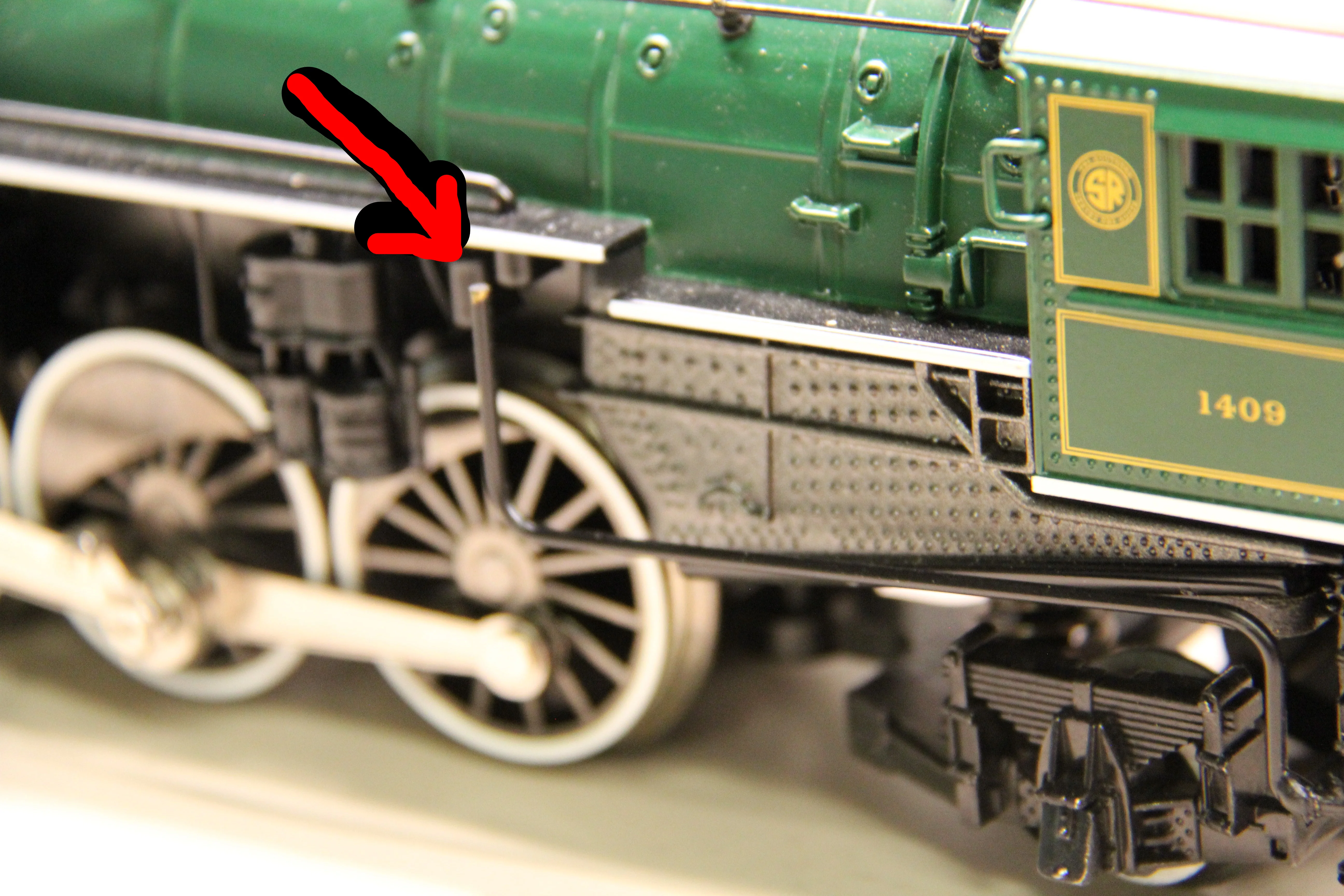 Bachmann Williams Southern 4-6-2 Pacific Steam Locomotive and Tender #1409-Second hand-M4720 - Image 5
