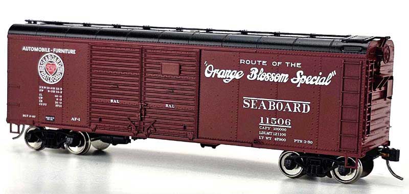 Bowser HO 43343 - X31 Round Roof Box Car "Seaboard Air Line" #11506 (4-Dr, Flush Roof) Orange Blossom - Image 3