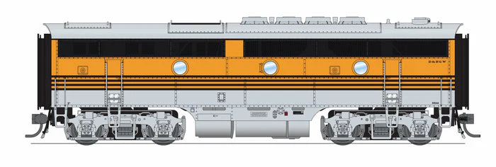 Broadway Limited Imports HO 9667 - EMD F3A/B Diesel Locomotive Set "Denver & Rio Grande Western" #5521, 5522 (Prospector Scheme, Aspen Gold, silver) DC/Stealth - Image 2