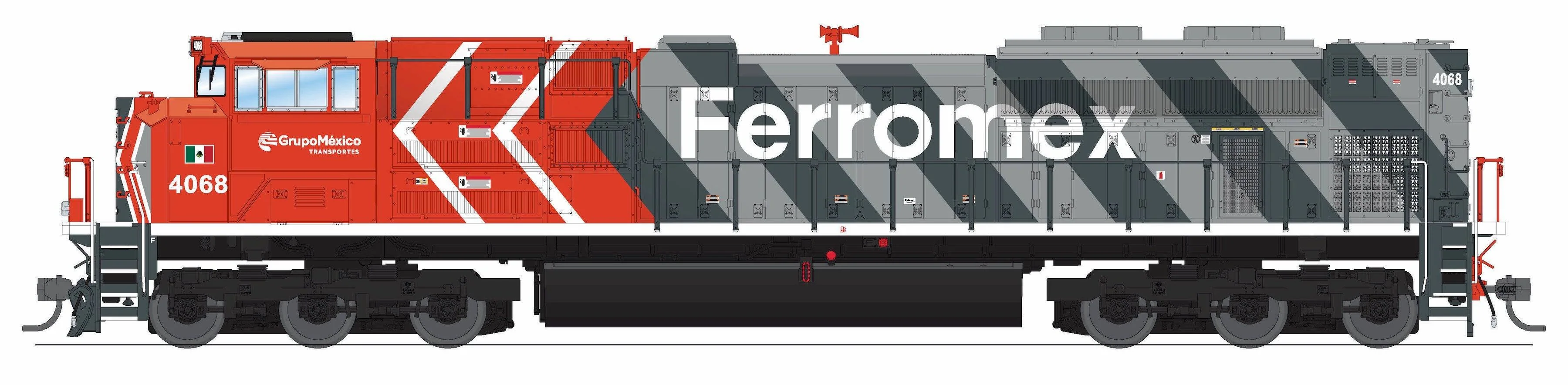 Broadway Limited Imports HO 9762 - EMD SD70ACe Diesel Locomotive "Ferromex" #4068  (Standard DC)