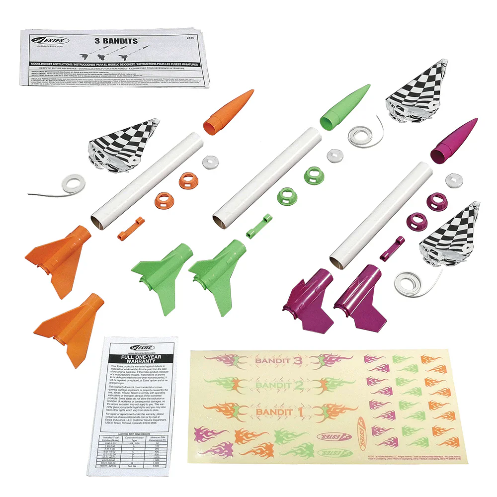 Estes 2435 - Beginner - 3 Bandits Rocket Kit - Image 5