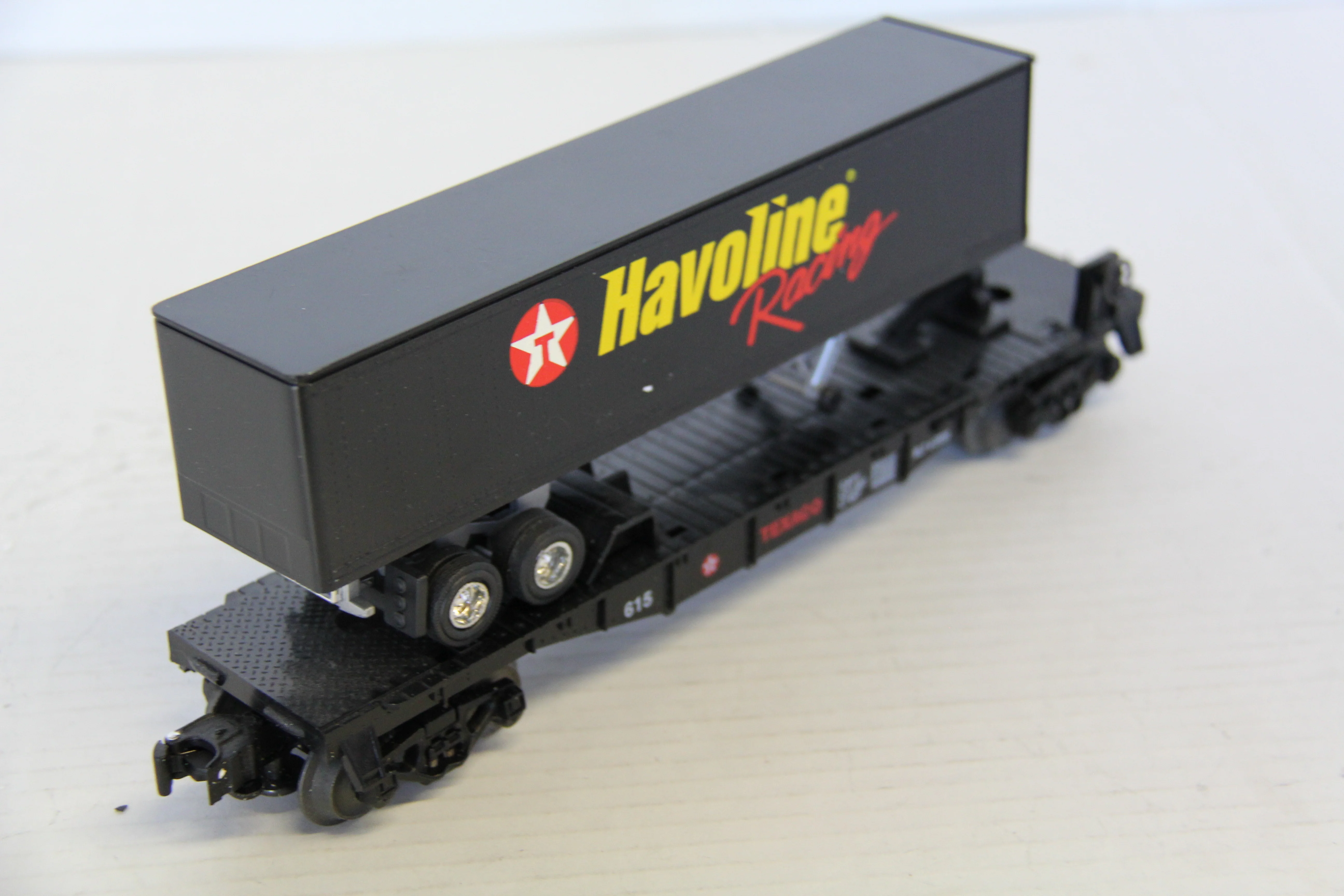 Geller Toy Trains Texaco Flatcar #615 w/ Havoline Container Trailer Load-Second hand-M7283 - Image 3