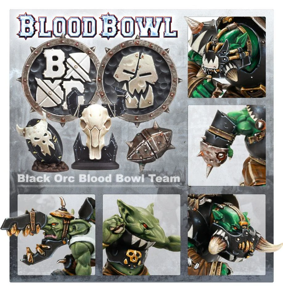 Games Workshop 202-12 - Blood Bowl - Black Orc Team: The Thunder Valley Greenskins - Image 2