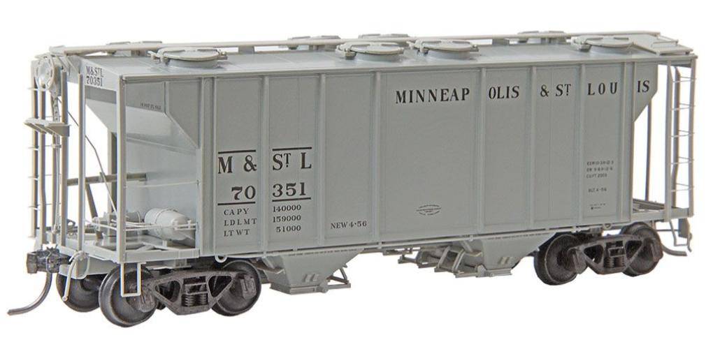 Kadee HO 8343 - PS-2 Two-Bay Hopper "Minneapolis & St Louis" #70351 - Image 4