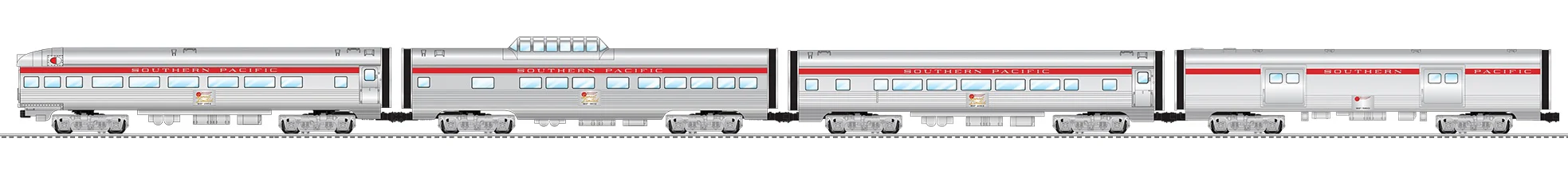 Lionel 2527740 - 15" Aluminum Passenger Car Set "Southern Pacific" (4-Car) - Image 5