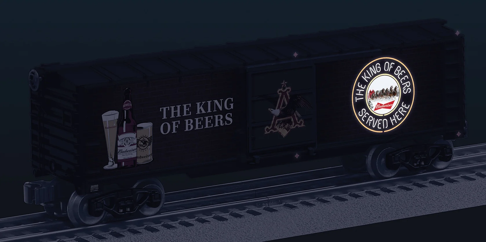 Lionel 2528360 - Anheuser-Busch - Illuminated Bar Sign Boxcar "Budweiser" #2 - Image 4