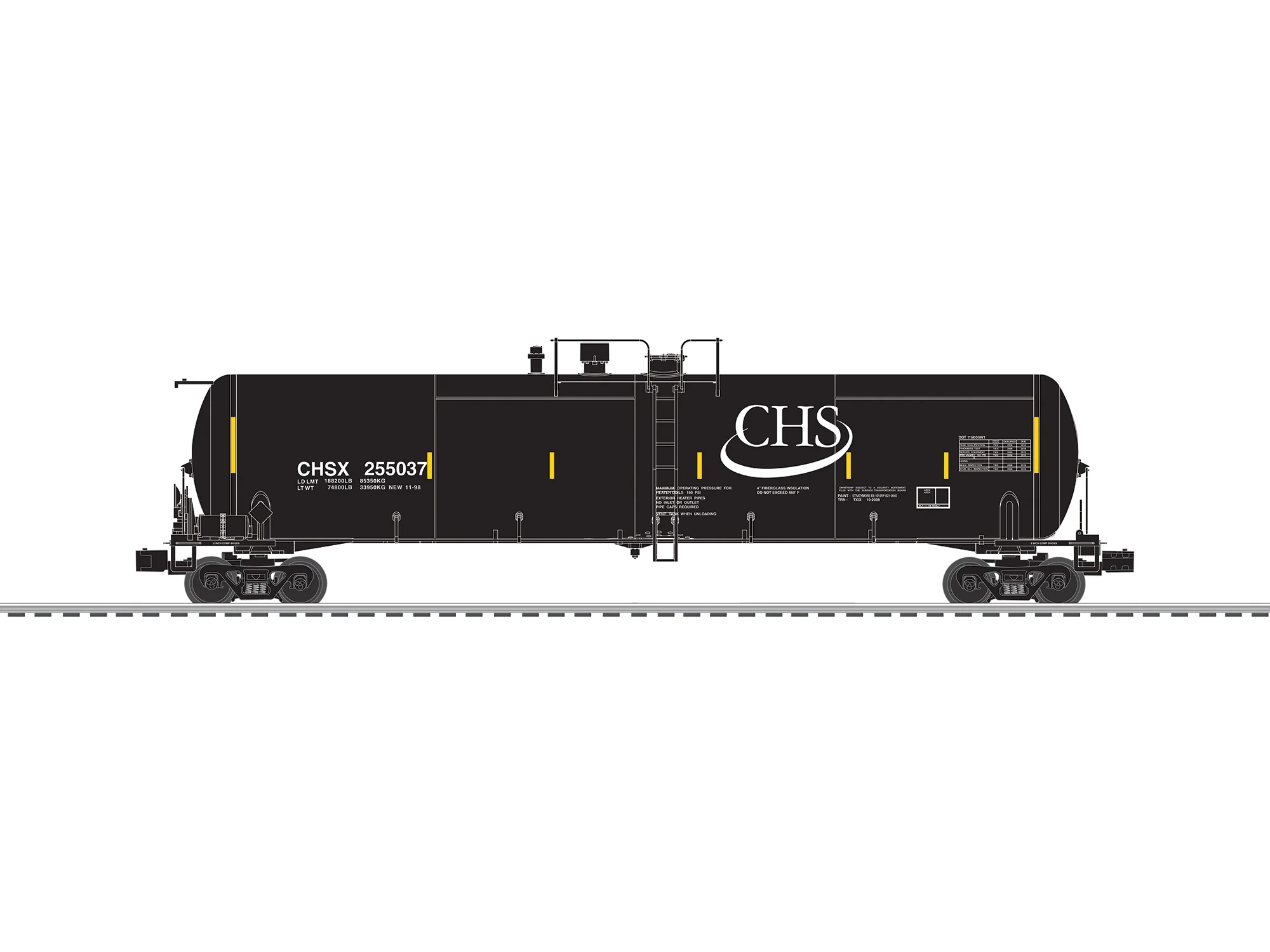 Lionel 2626555 - Ethanol Tank Car "CHS" (3-Car) Set B - Image 2