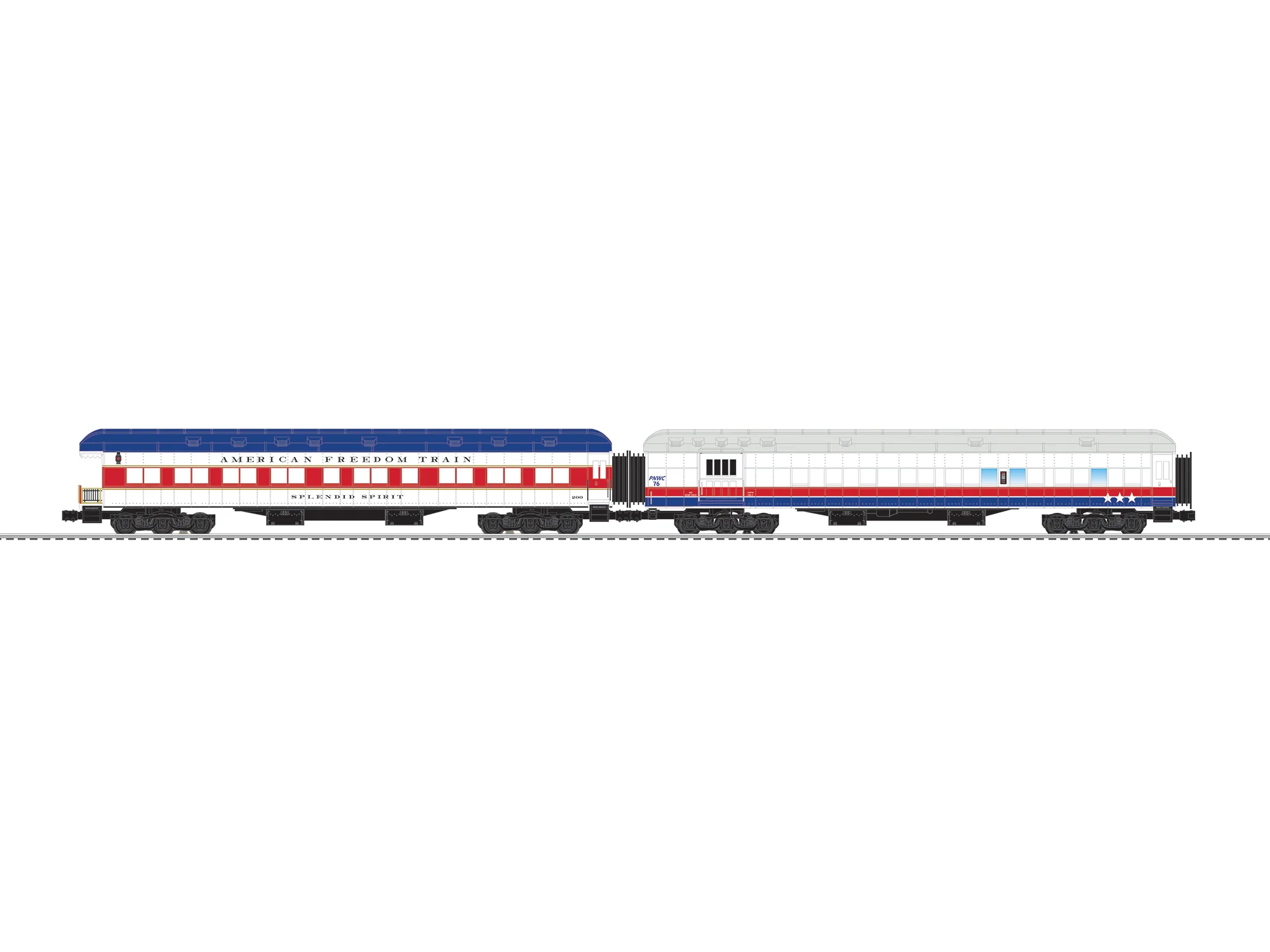 Lionel 2627540 - 250th Anniversary - Heavyweight Passenger Car "American Freedom Train" (2-Car)