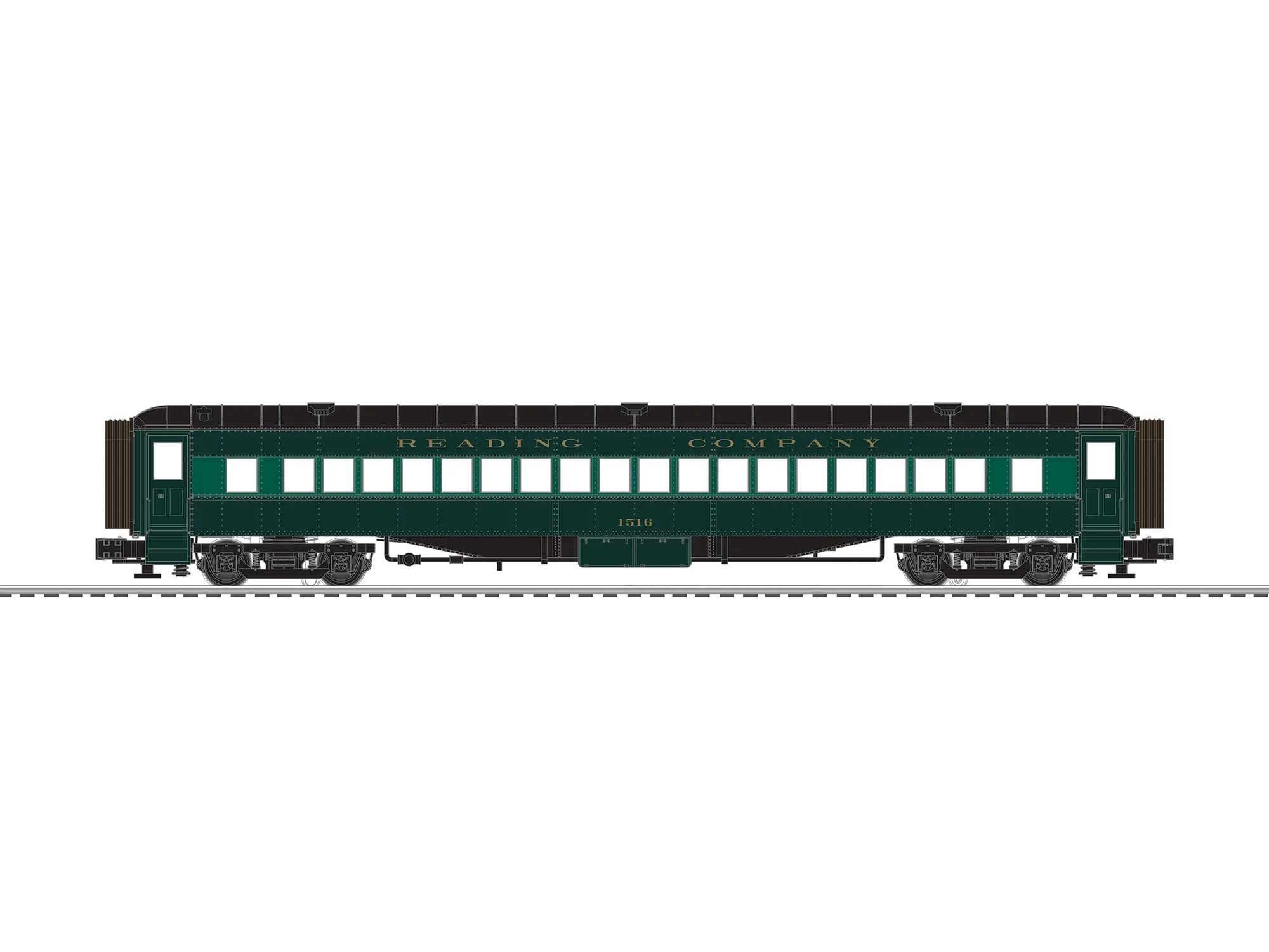 Lionel 2627600 - 72' Passenger Car Set "Reading" (2-Car) Set A (Two-Tone Green) - Image 2
