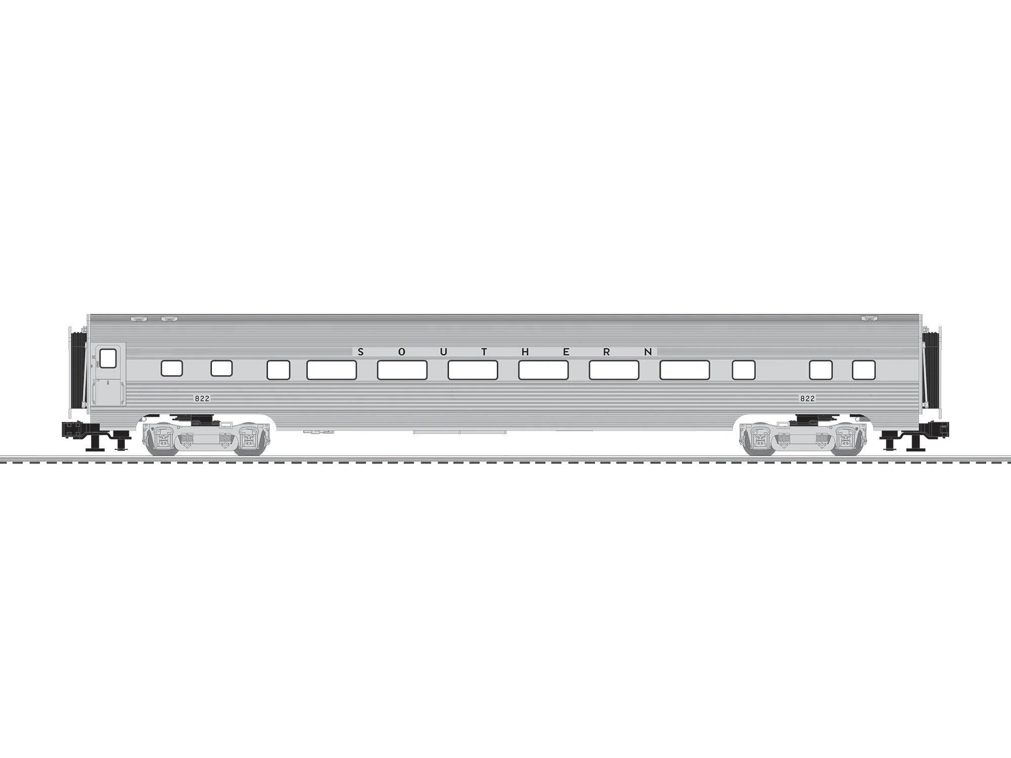Lionel 2627730 - 21" Passenger Car Set "Southern" (4-Car) - Image 3