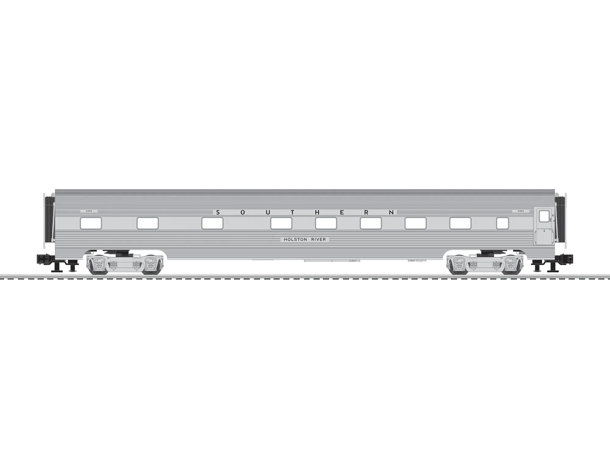 Lionel 2627740 - 21" Passenger Car Set "Southern" (2-Car) - Image 3
