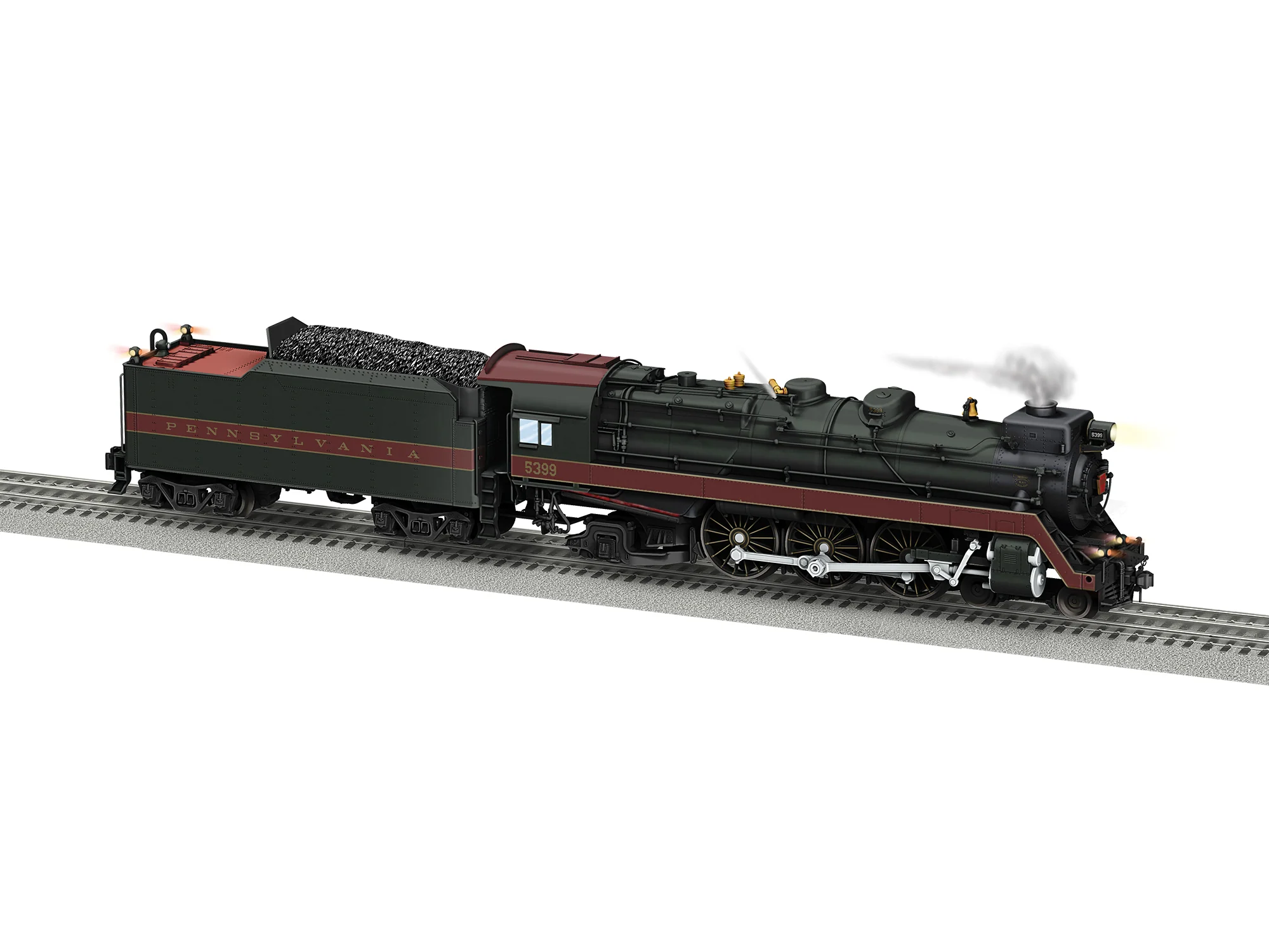 Lionel 2631150 - Legacy K4 Brass Hybrid Steam Locomotive "Pennsylvania" #5399 (Black/Red Fantasy)