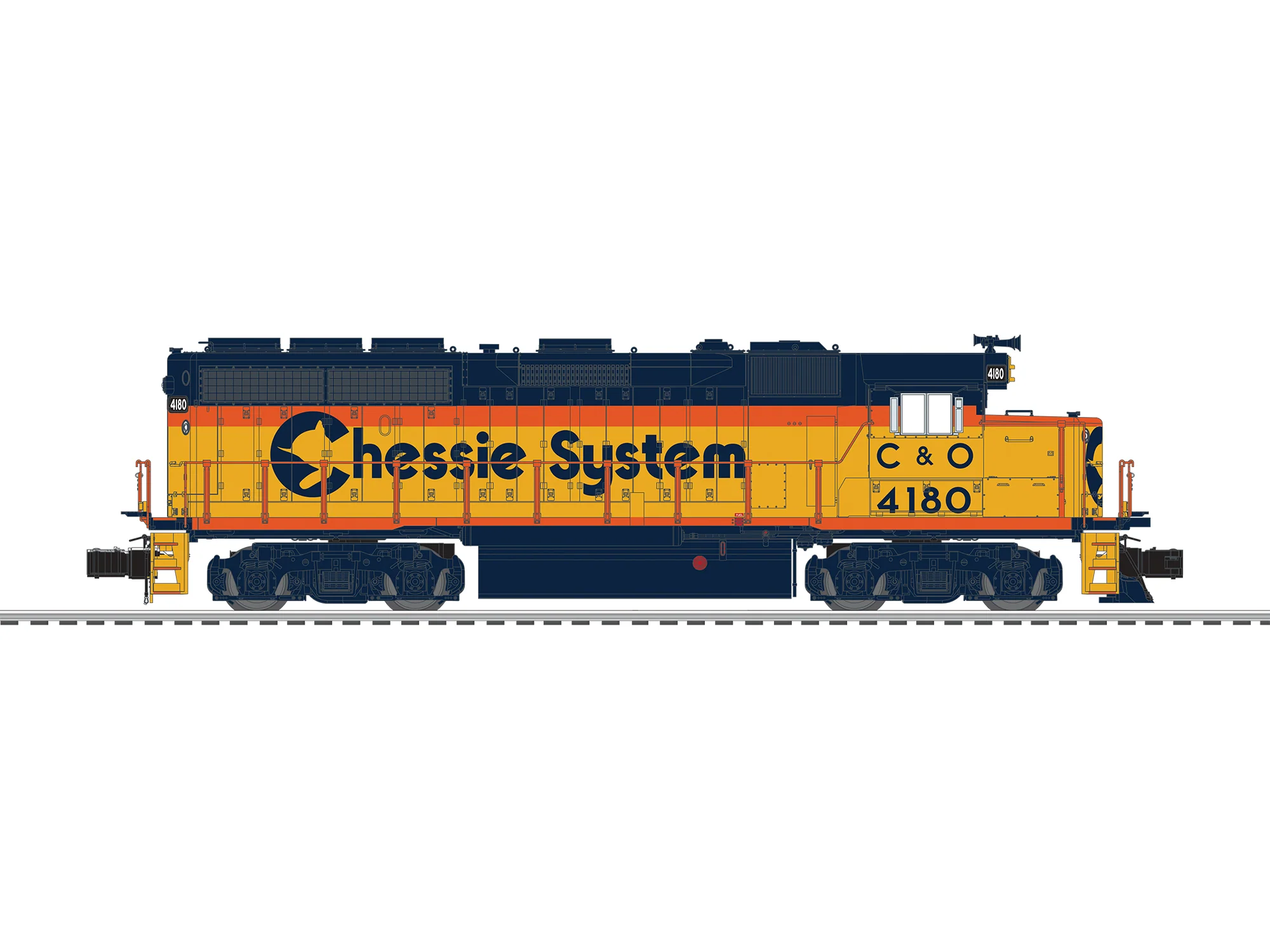 Lionel 2633409 - Vision Line GP40-2 Breakdown Diesel Locomotive "Chesapeake & Ohio" #4180 (Chessie) - Image 2