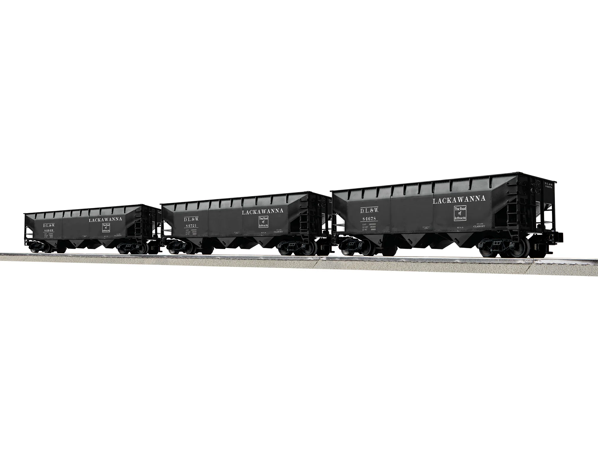 Lionel 2642165 - 3-Bay AAR Hopper Car "Lackawanna" (3-Car) Set B