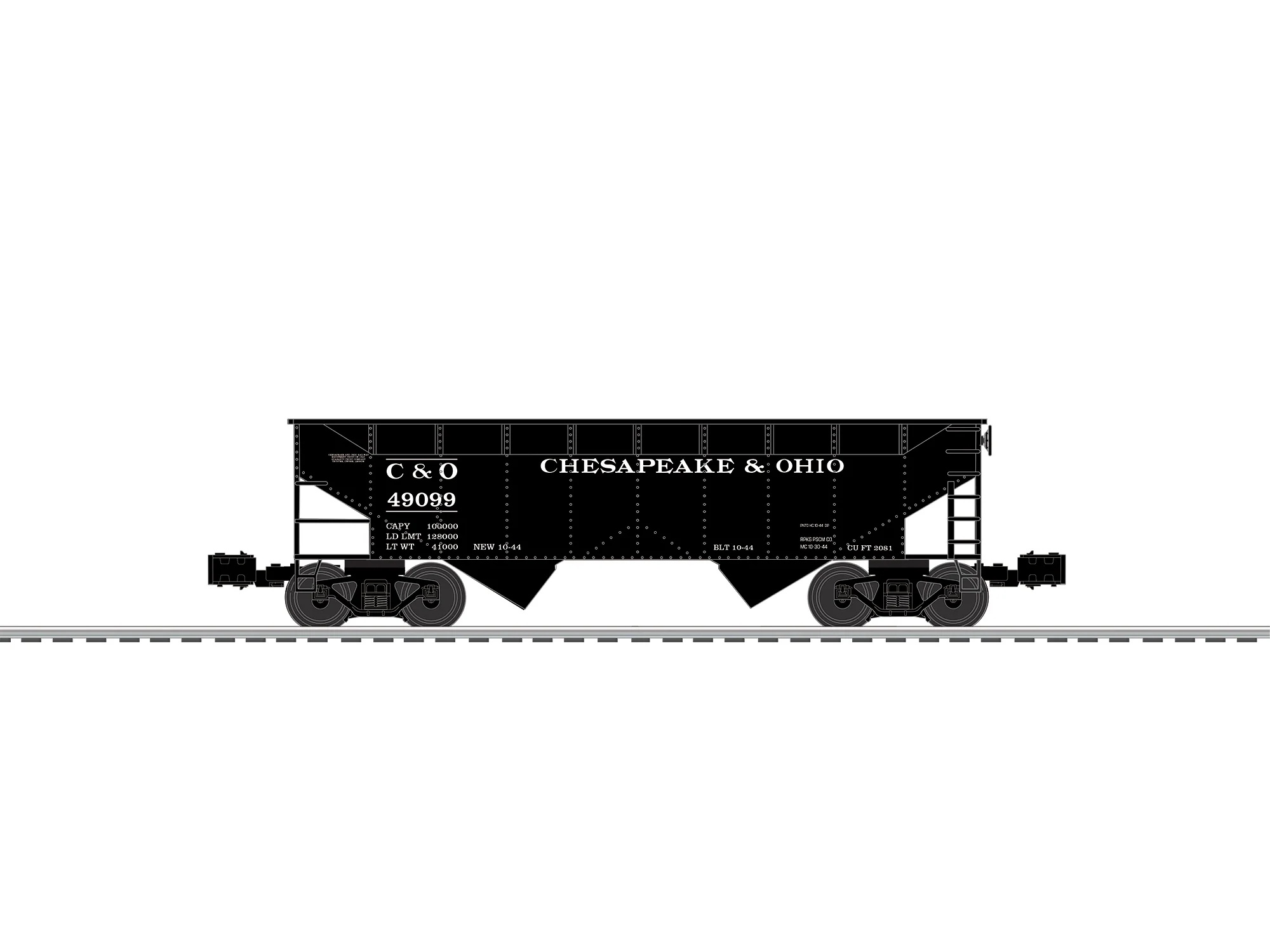 Lionel 2642300 - 2-Bay Hopper Car "Chesapeake & Ohio" (10-Car) - Image 2