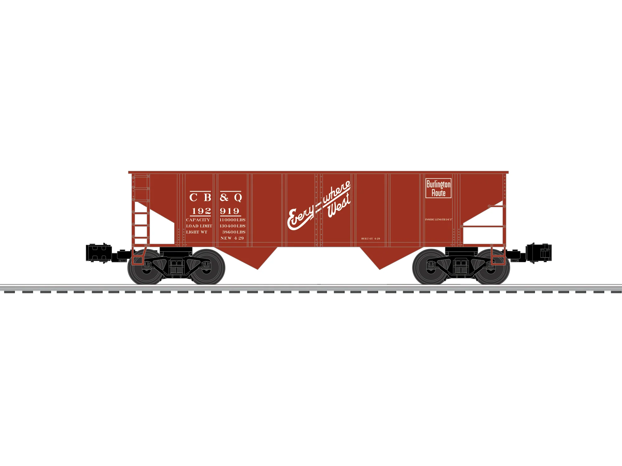 Lionel 2642440 - 2-Bay Hopper Car "Chicago Burlington & Quincy" (3-Car) - Image 2