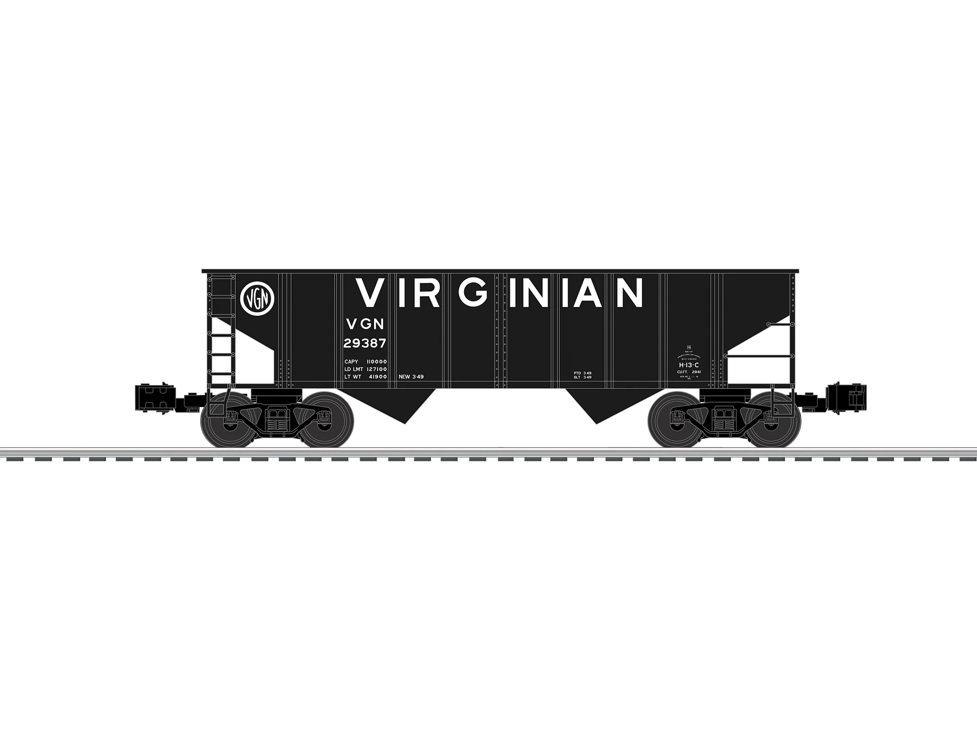 Lionel 2642470 - 2-Bay Hopper Car "Virginian" (3-Car) Set A - Image 3
