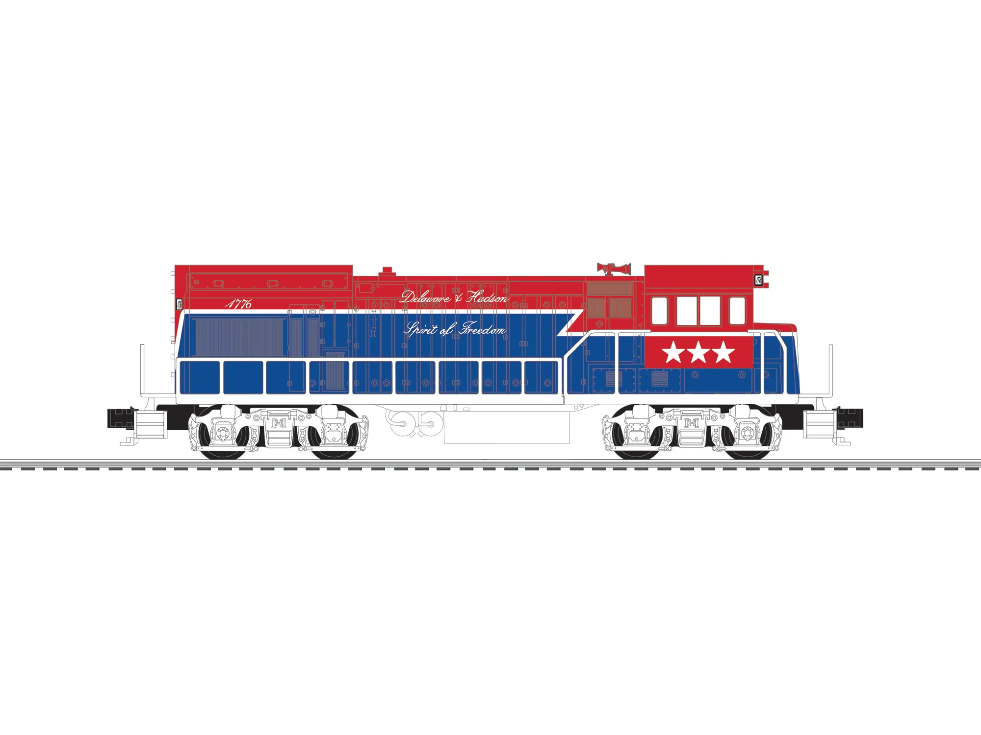 Lionel 2645190 - 250th Anniversary - LionChief U36B Locomotive "Delaware & Hudson" #1776