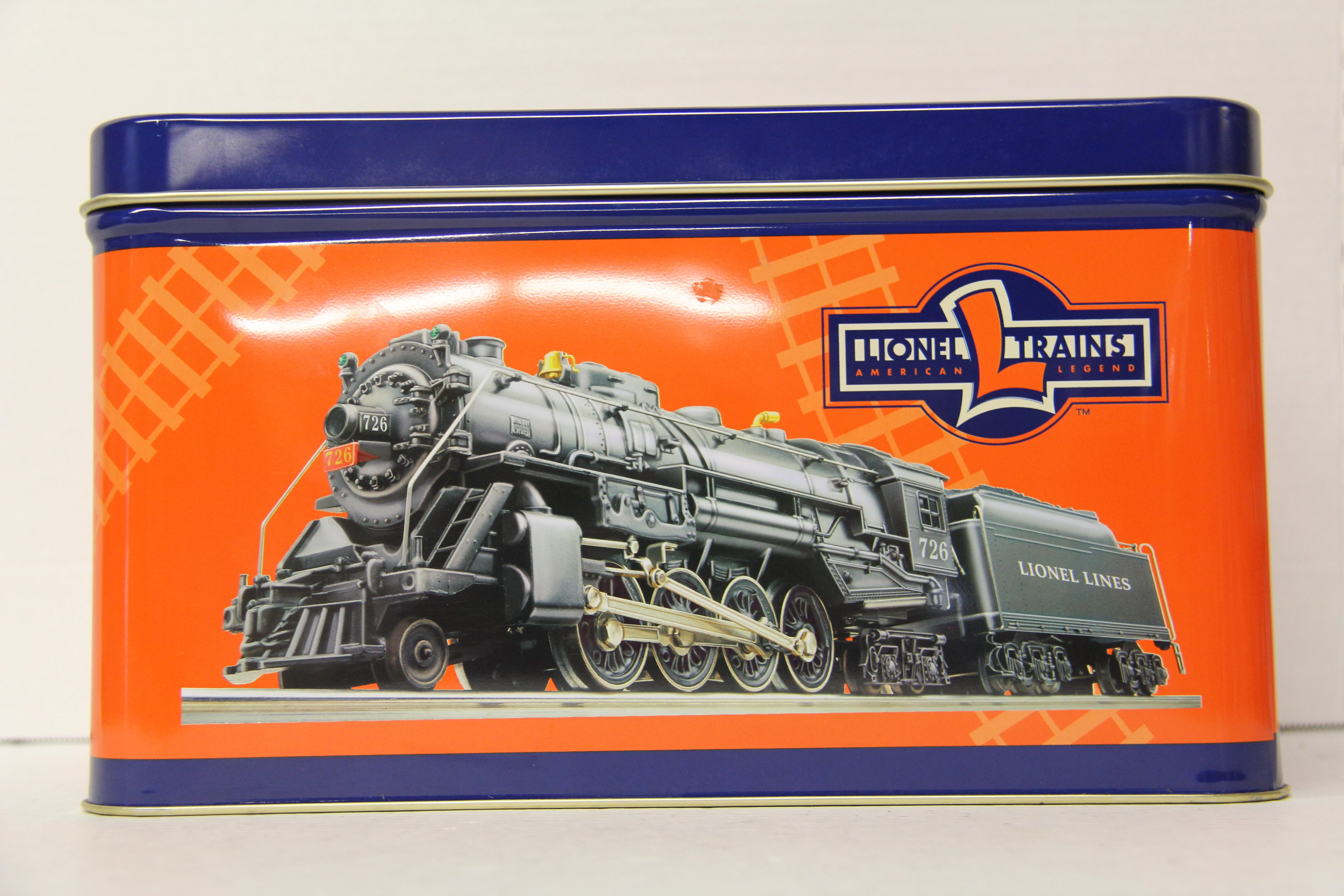 Large Lionel Legendary Trains Tin with Lionel Lines 726 Berkshire Steam & Tender Ornaments inside-Second hand-M6567 - Image 6