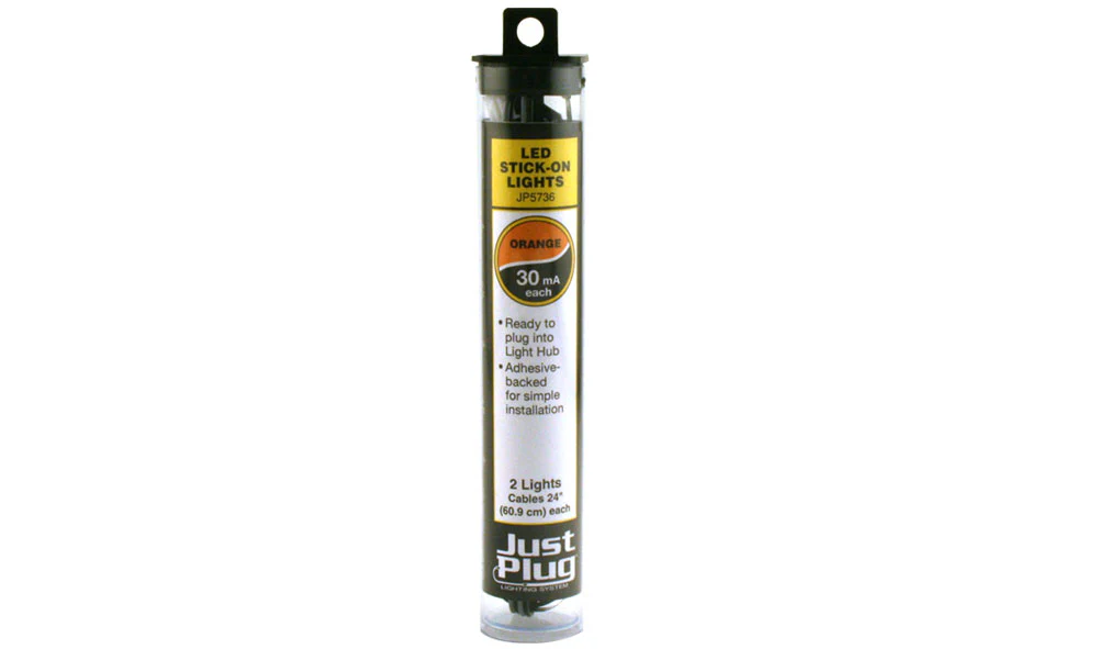 Woodland Scenics JP5736 - Just Plug - LED Stick-On Lights (Orange) 30 mA each - Image 2