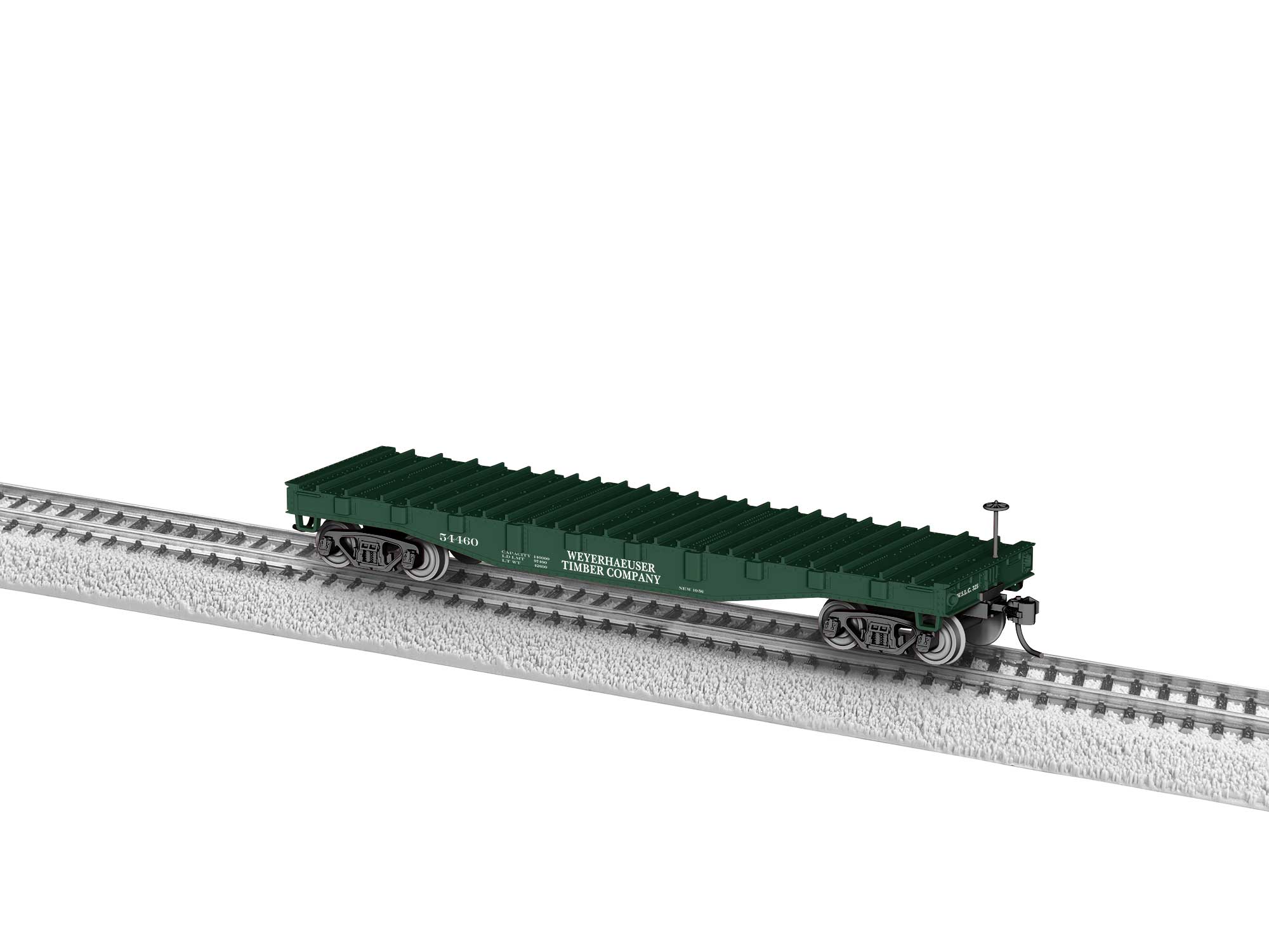 Lionel HO 2454460 - Steel-Deck Flatcar "Weyerhauser" #54460 - Image 4