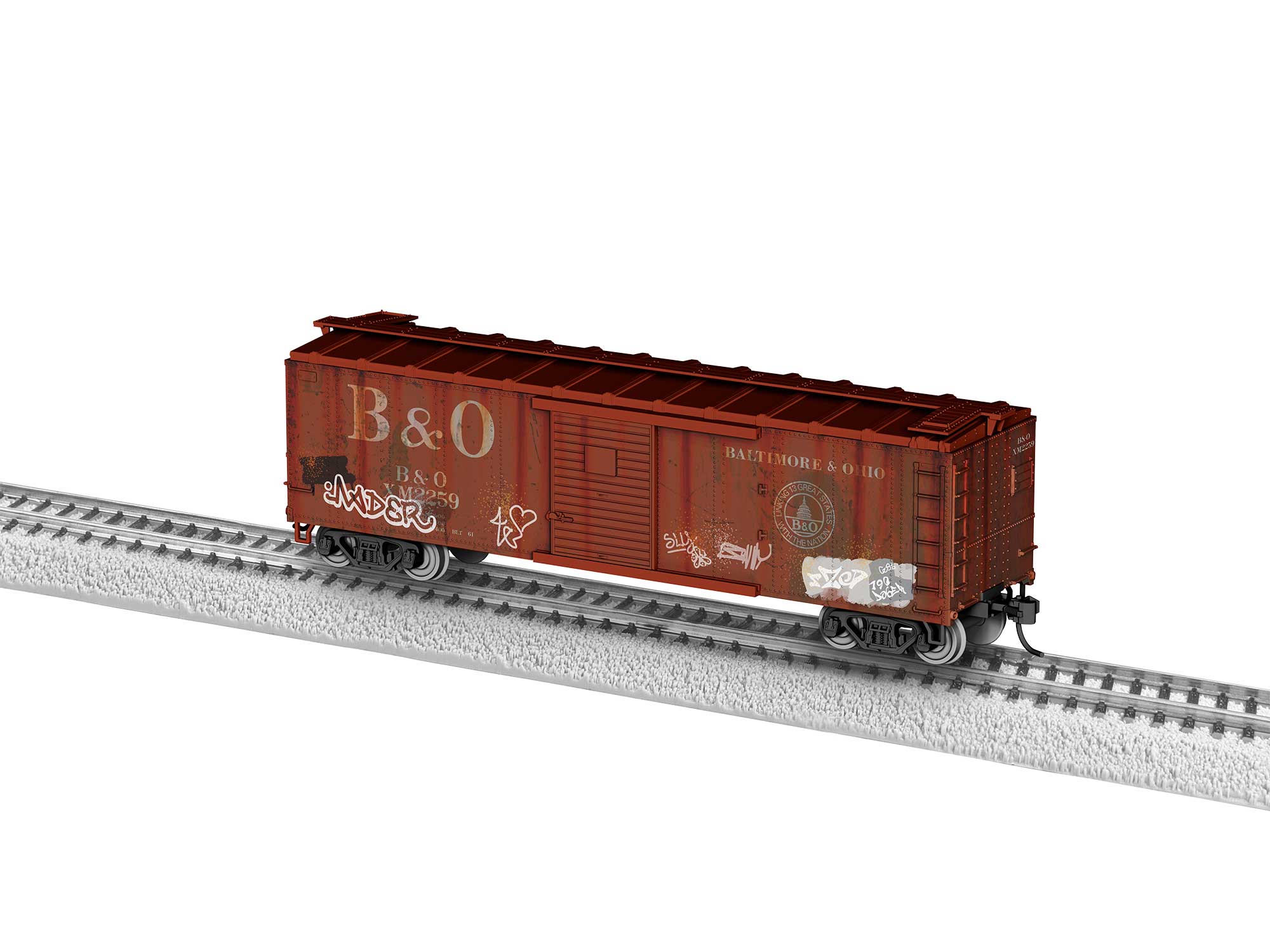 Lionel HO 2454710 - Boxcar "Baltimore & Ohio" #X2495 (Graffiti) - Image 3