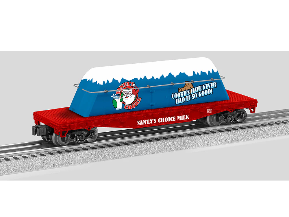 Lionel 2328260 - Santa's Choice Milk Carton Flatcar - Image 4